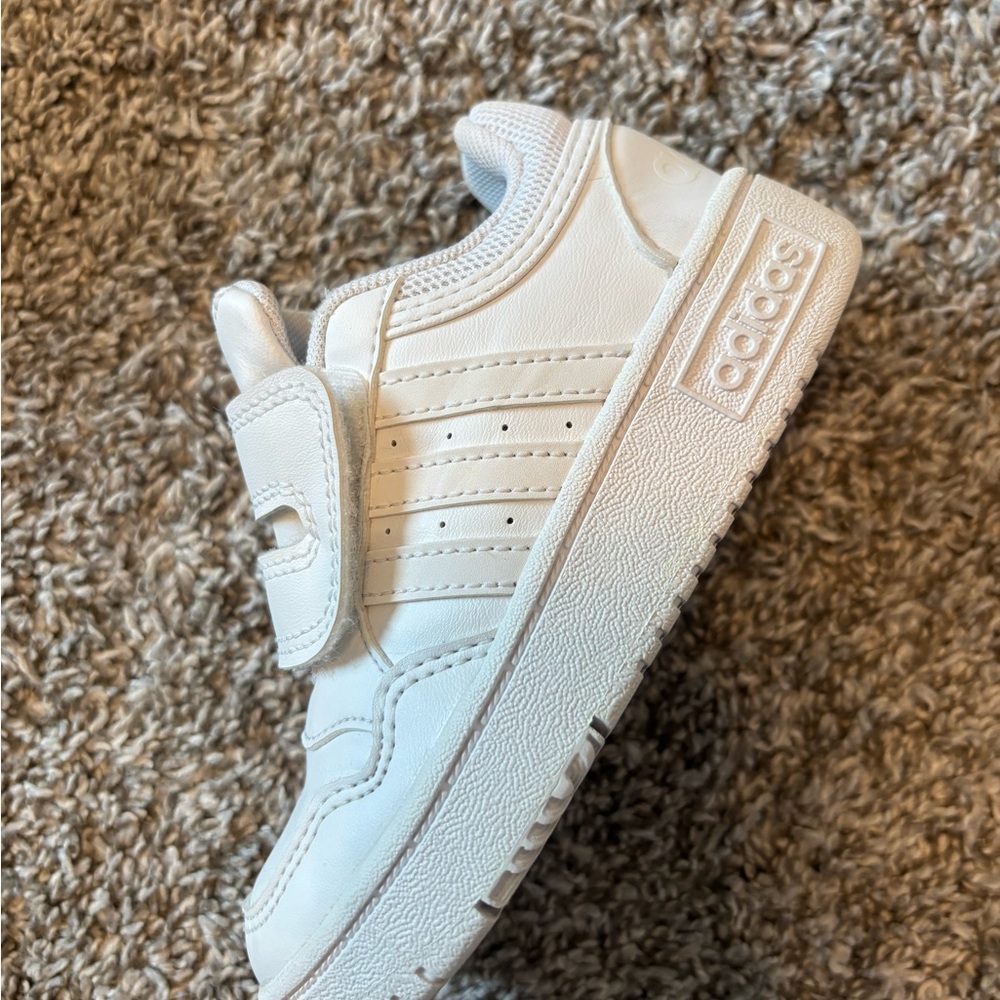 Adidas Kids White Velcro Sneakers
